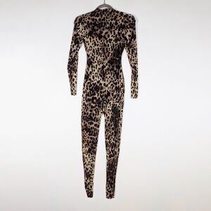 NEW Dolce & Gabbana x Skims Milky Sheer Mock Neck Catsuit Bodysuit Leopard Print
